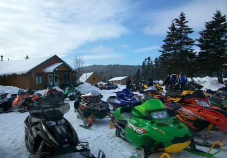 Snowmobiles During Winter